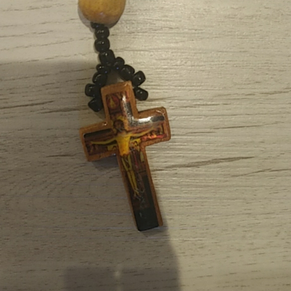 Vintage Wooden Beaded Rosary ✝️ - Picture 4 of 5